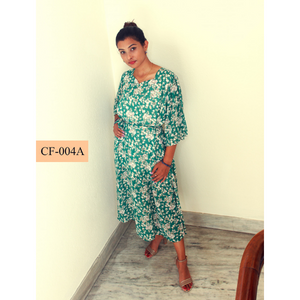 Green Floral Summer Dress